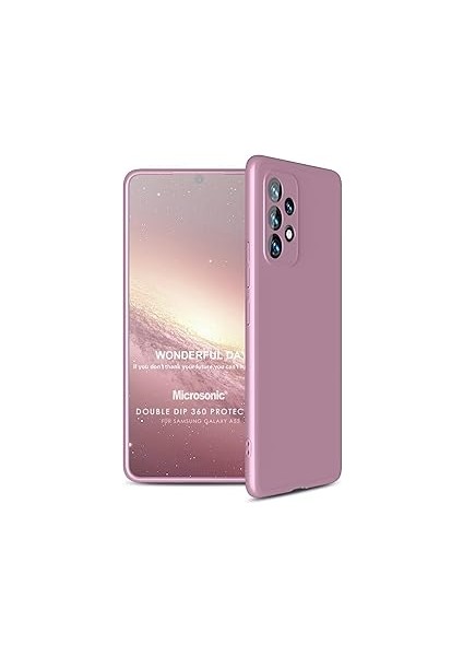 Microsonic A53 5g Için Kılıf Double Dip 360 Protective Rose [galaxy A53 5g ile