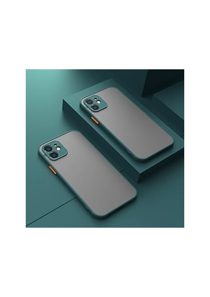 11 Uyumlu Kamera Korumalı Mat Transparan Plastik Arka Kapak Tpu Silikon Kenarlar Şık V