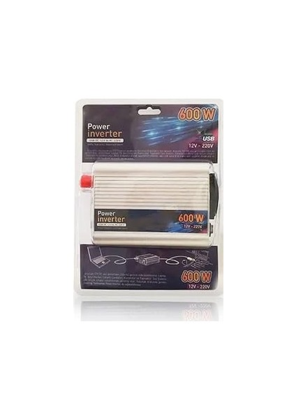 Mobee Teknomax 600W Inverter Dönüştürücü Araç Içi Fiş Dönüştürücü 1410