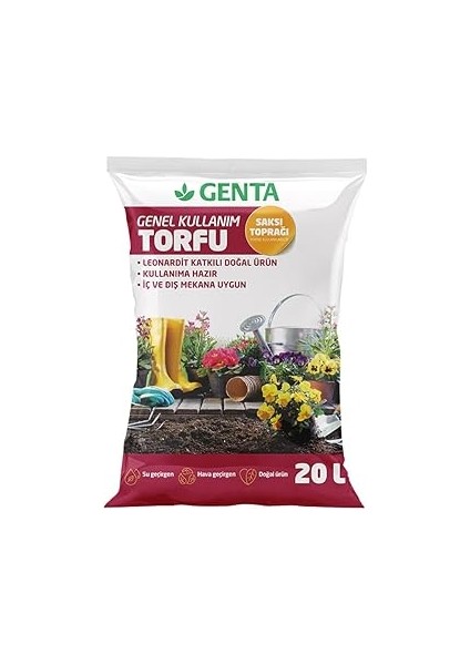 Genta Genel Kullanım Torfu Toprağı 20 Lt