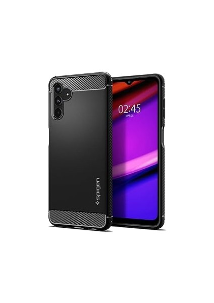 Spigen A04S / A13 5g ile Uyumlu Kılıf Rugged Armor Matte Black - ACS04692