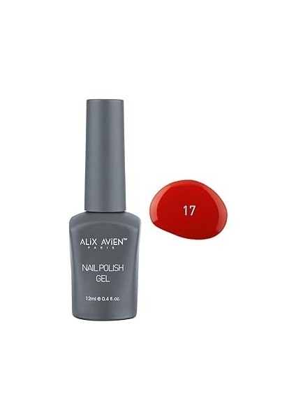 Alix Avien Uv Kalıcı Bayrak Kırmızı Oje 17 - Gel Polish - 12 ml