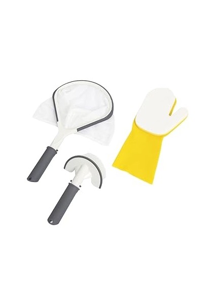 – Temizlik Seti Lay–z Spa – 3 Adet – Ağ – Temizleme Fırçası – Ovma Eldiveni