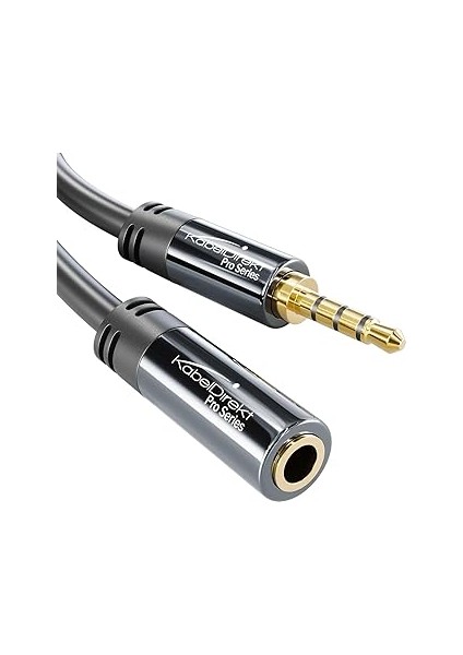 Kabeldirekt – Kırılmaz Metal Gövdeli Kulaklık Uzatma Kablosu – 2m (Uzatma, Oyun Kulaklıkları Veya M