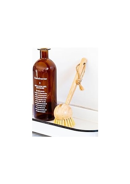 Meturas Sert Kıllı Bambu Saplı Ahşap Mutfak Temizlik Fırçası 21 cm