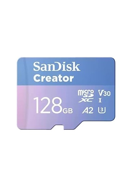 Creator 128GB 190/90MB/S Microsdxc Uhs-I A2 V30 Adaptörlü Hafıza Kartı SDSQXAA-128G-IN6MS