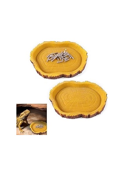 Bolivia's Yemek Kabı, Sürüngenler Için Güvenli ve Sağlıklı Beslenme Çözümü, 2'li Set Su ve Mama Kab