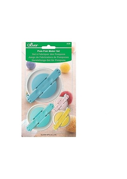 Clover 3129 Ponpon Makinesi, Abs Suni Reçine, Polipropilen ve Paslanmaz Çelik, Çok Katlı, 4'lü Pake