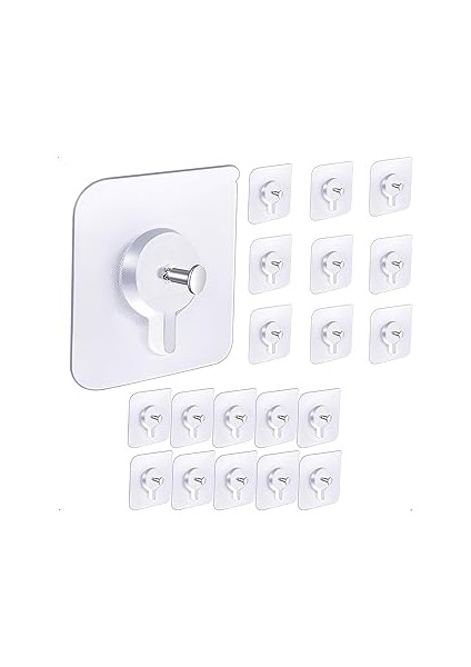 Xspring Yapışkanlı Duvar Kancaları, 20'li Paket Çivisiz Asıcı, Fotoğraf Çerçeveleri Için Su Geçirme
