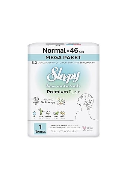 Sleepy Bio Hijyenik Ped Paket Normal 46 Adet