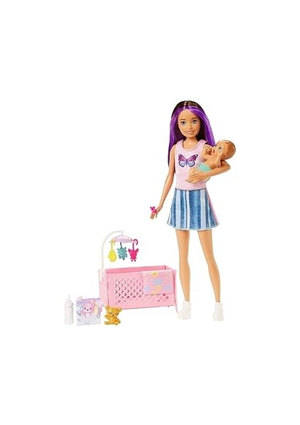 ve Aksesuarları, Skipper Bebek, Uykulu Bebek Figürü ve Beşikli Oyun Seti, Mobilya ve Temalı