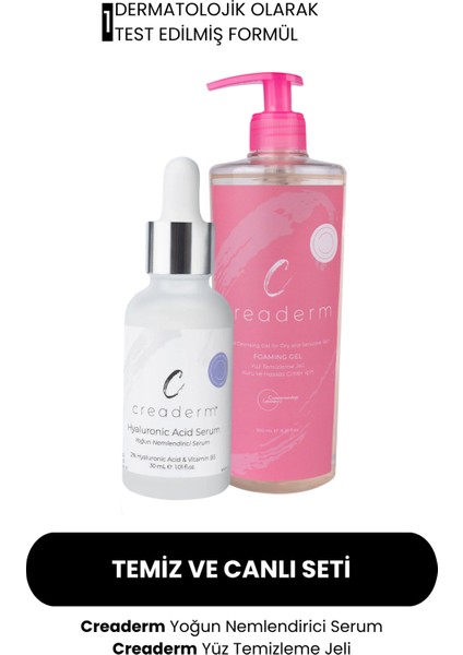 Yoğun Nemlendirici Serum & Kuru ve Hassas Ciltler Için Yüz Temizleme Jeli