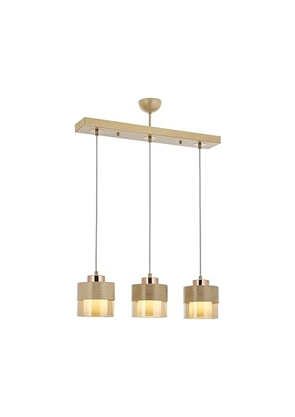 Avonni AV-60193-3Y-KRM Krem Boyalı Avize E27 Metal Cam 70X15CM