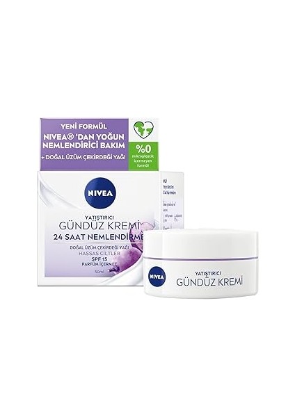 Yatıştırıcı Gündüz Yüz Bakım Kremi 50 Ml, Nemlendirici, SPF15 Güneş Koruması, Hassas Ciltler
