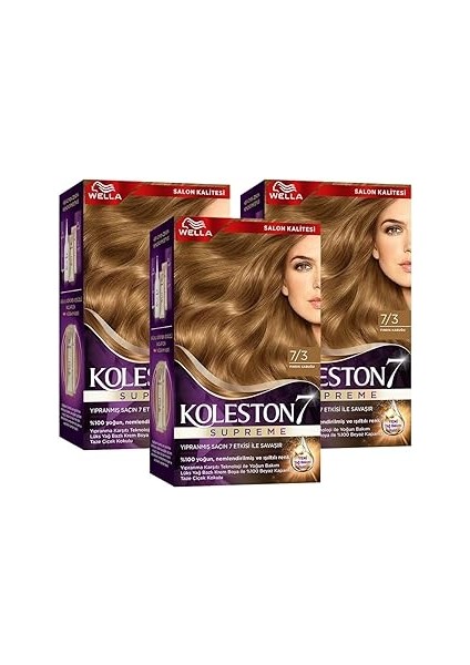 Wella Koleston Supreme Kit 7/3 Fındık Kabuğu *18 X3'lü Set