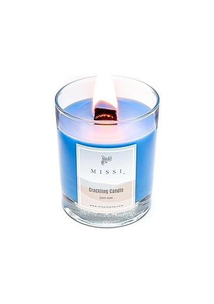 Ahşap Fitilli Sandal Wood Kokulu Cracklıng Vegan Mum (Çıtırtılı)