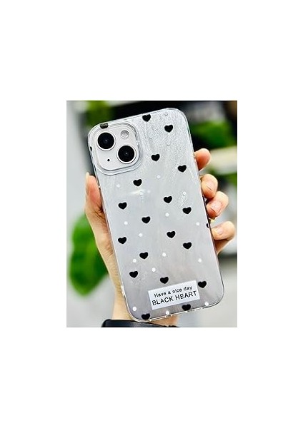 Go Aksesuar 13-14 ile Uyumlu Shine Kalp Renk Geçişli Parlak Tasarımlı Silikon Kılıf
