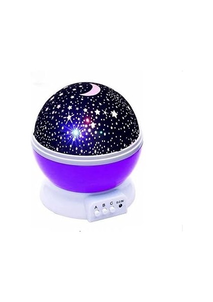 Senon Star Dönen Renkli Ay ve Yıldız Yansıtmalı Projeksiyon Lamba Gece Lambası Parti Lambası