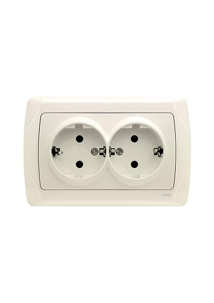 Viko Carmen Krem Ikili Topraklı Priz