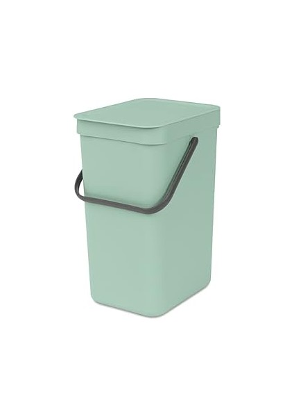 Brabantia - Sort & Go Çöp Kutusu 12 L – Orta Büyüklükte Geri Dönüşüm Kabı – Taşıma Sapı – Bakımı Ko