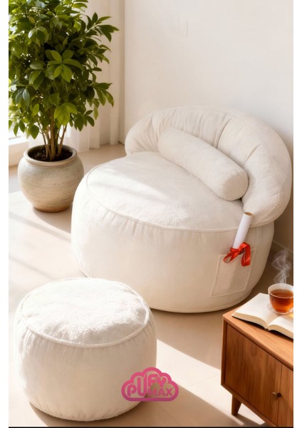 Cozy Tv Koltuğu,ayakuçlu Puf,dinlenme Koltuğu,uzanma Koltuğu,Legom puf koltuk,yıkanabilir Kılıflı (Krem) fiyatları