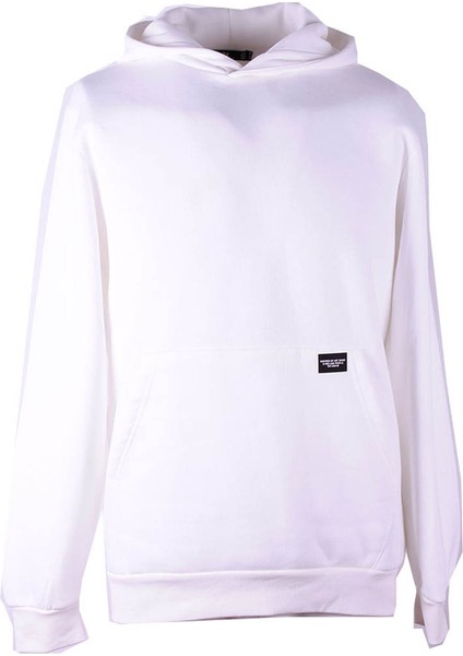 Kapüşonlu Kanguru Cep 3 Iplik Şardonlu Ekru Erkek Sweatshirt 5281