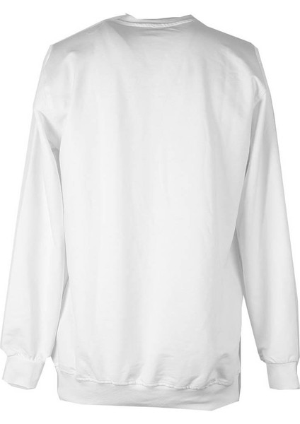 0 Yaka 2 Ip Ekru Erkek Sweatshirt Trend Baskı modelleri