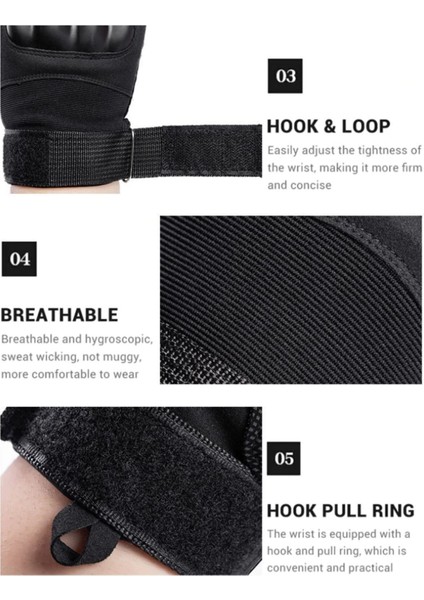 Motosiklet Hard Shell Taktik Eldiven Korumalı Uzun Haki Yeşil modelleri