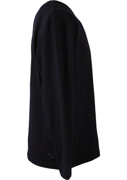 O Yaka Raporlu Interlok Siyah Erkek Sweatshirt 5503 fiyatları