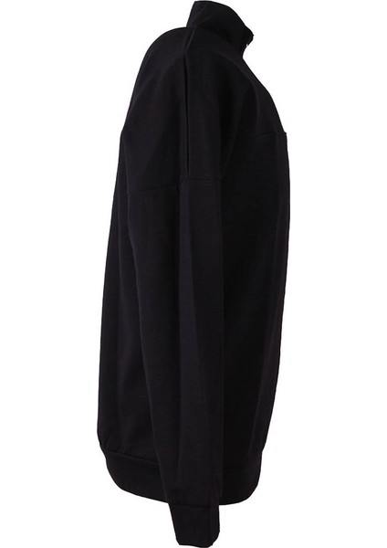 Double Face Yarım Fermuar Siyah Erkek Sweatshirt 1216 fiyatları
