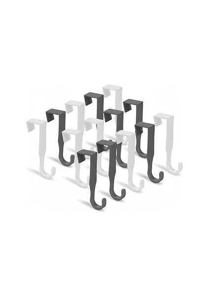 Orret 12 Adet Çok Amaçlı Askı – Kapı Arkası, Dolap, Çekmece ve Havlupan Uyumlu, Mutfak ve Bany