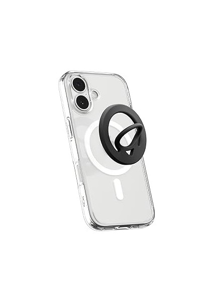 Spigen Magfit Dual Pop Için Manyetik Telefon Tutucu Özellikli Ring Black OM105 - Amp