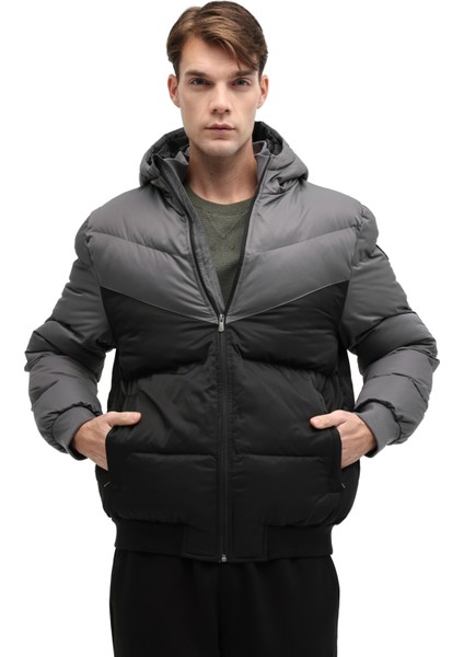ml Block Puffer-05 5pr Siyah Erkek Kısa Kaban
