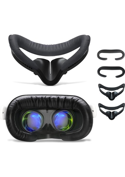Meta Quest 2 Uyumlu Vr Face Pad Aksesuar Seti – Çıkarılabilir Yüz Braketi, Burun Pedi, Köpük Yüz Pedi & Lens Koruyucu Set