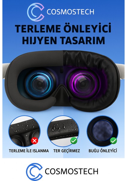 Meta Quest 2 Uyumlu Vr Face Pad Aksesuar Seti – Çıkarılabilir Yüz Braketi, Burun Pedi, Köpük Yüz Pedi & Lens Koruyucu Set fırsatları