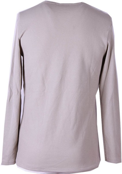 Suprem Parçalı Waffle Taş Erkek Sweatshirt 5073-1 modelleri