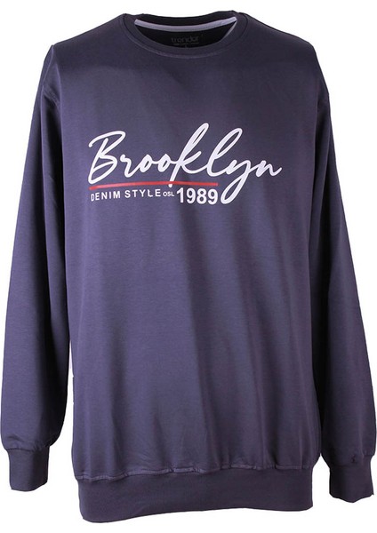 2 Ip Indigo Erkek Sweatshirt Brooklyn 0 Yaka