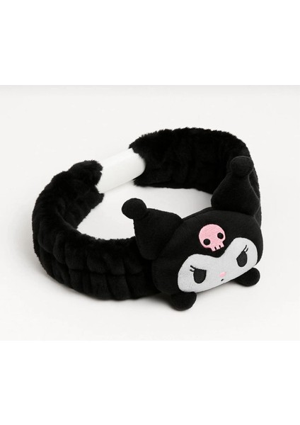 Kuromi Peluş Makyaj Tacı – Siyah Yumuşak Elastik Saç Bandı fiyatları