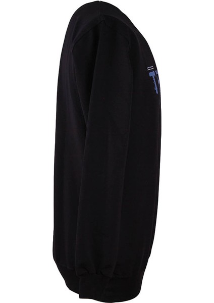 0 Yaka 2 Ip Siyah Erkek Sweatshirt Trend Baskı fiyatları