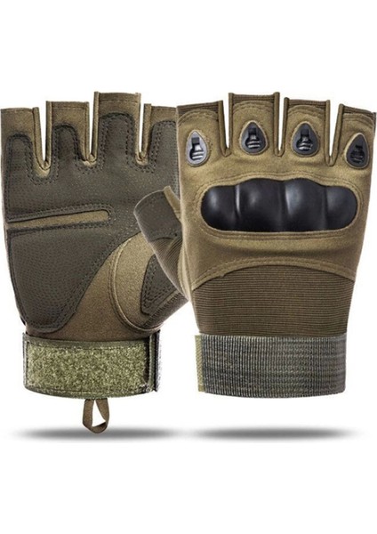 511 Model Taktik Combat Motosiklet Operasyon Outdoor Sport Korumalı Yarım Parmaksız Eldiven indirimleri