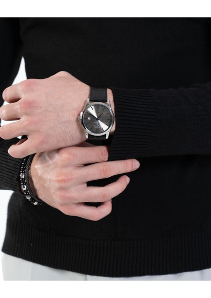 Italyan Stil Slim Fit Erkek Yarım Boğazlı Triko Kazak Siyah T13601 modelleri