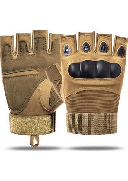 511 Model Taktik Combat Motosiklet Operasyon Outdoor Sport Korumalı Yarım Parmaksız Eldiven