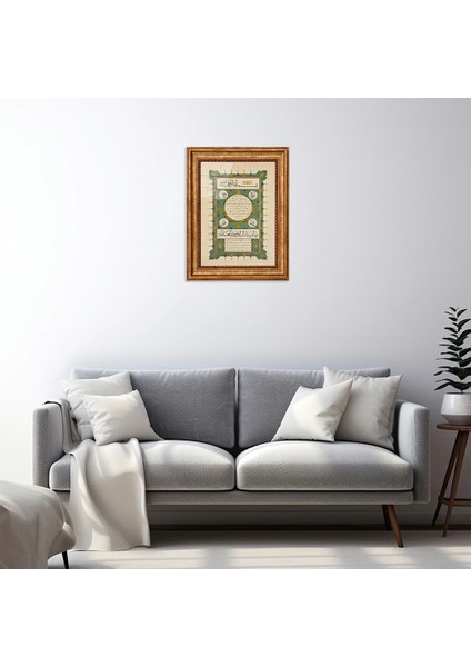 Hilye-I Şerif Eskitme Çerçeveli Tablo fırsatları