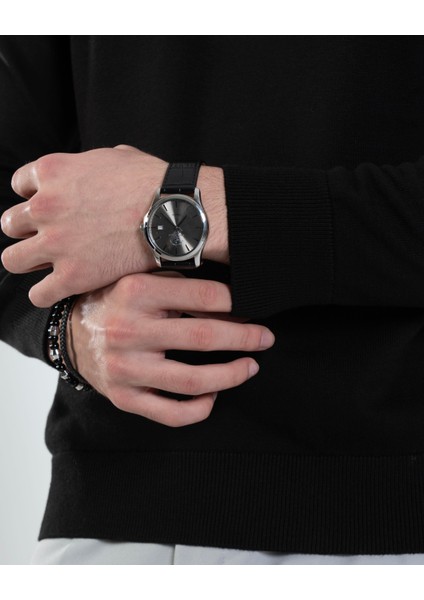 Italyan Stil Slim Fit Erkek Bisiklet Yaka Triko Kazak Siyah T13123 modelleri