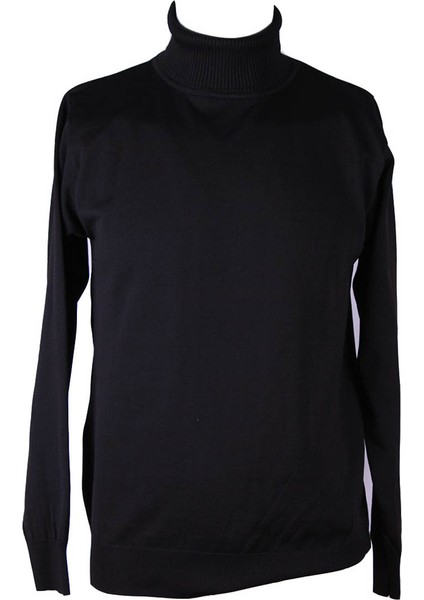 Tam Balıkçı Siyah Erkek Kazak YSN03