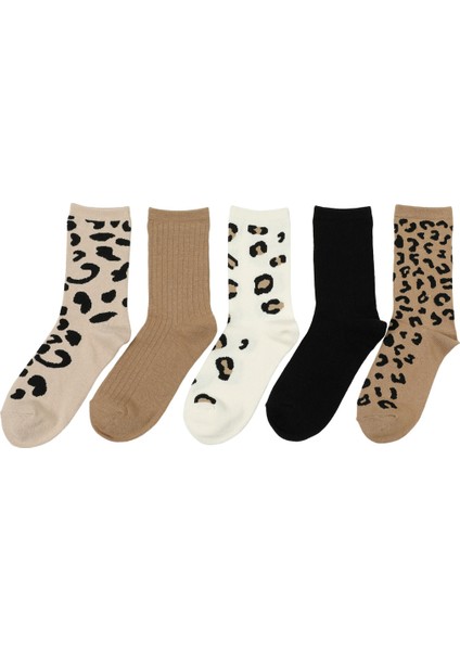 Brown Leo 5 Lı Skt-W 5pr Kahve Multı Kadın Soket Çorap