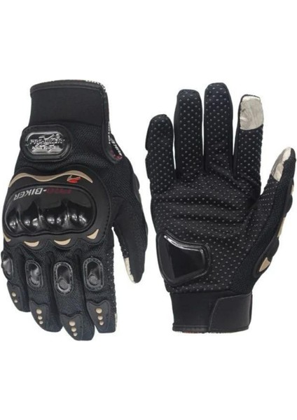 Motosiklet Eldiveni Siyah 3 Mevsim Korumalı Standart Elastik Kumaş modelleri