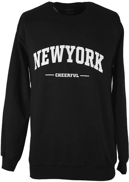 0 Yaka 2 Ip Paul&more Siyah Erkek Sweatshirt New York Bask