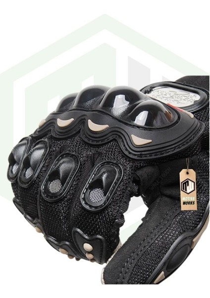 Unisex Siyah Mpro Korumalı Motosiklet Eldiveni Dokunmatikli fiyatları