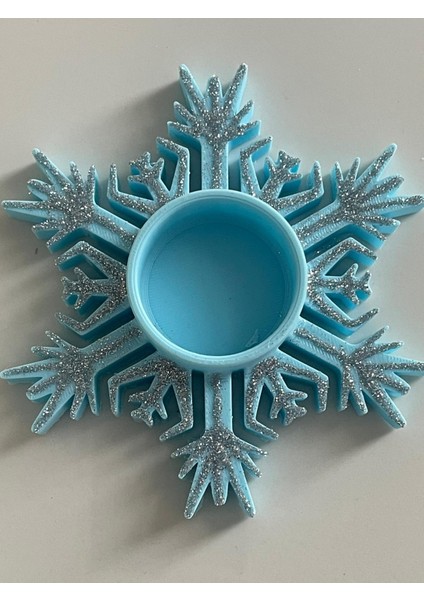 Yılbaşı Süsü, Kar Kristali Şeklinde Yılbaşı Tealight, Yılbaşı Ağacı Süsü 2 Adet modelleri